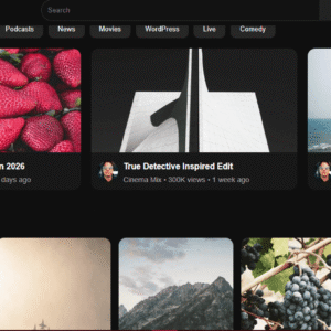 website frontend inspired by YouTube (code)